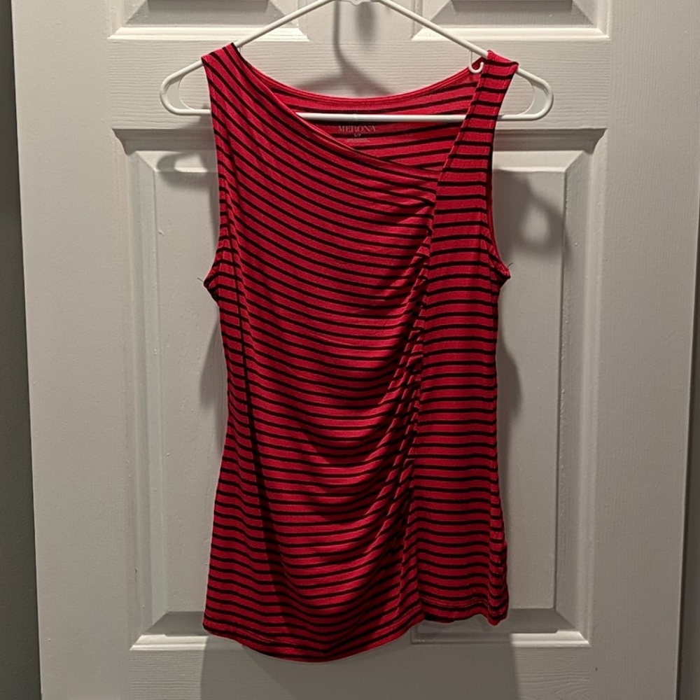 Sleeveless striped top